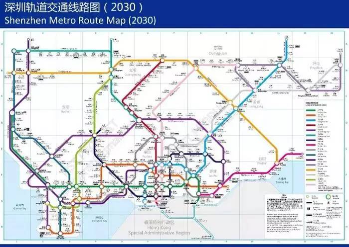 深圳最新地铁规划图,2023年深圳地铁蓝图新鲜出炉